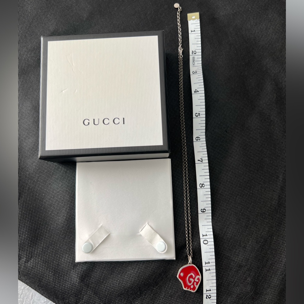 Auth Gucci Ghost Skull 💀 Necklace - Picture 9 of 10